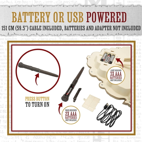 Harry Potter Officially Licensed Hogwarts Crest Light Sign with Noble Wand Remote Control Wall Mountable or Free-Standing Room Decor, Collectible Gifts for Harry Potter Wizards Fans | Paladone