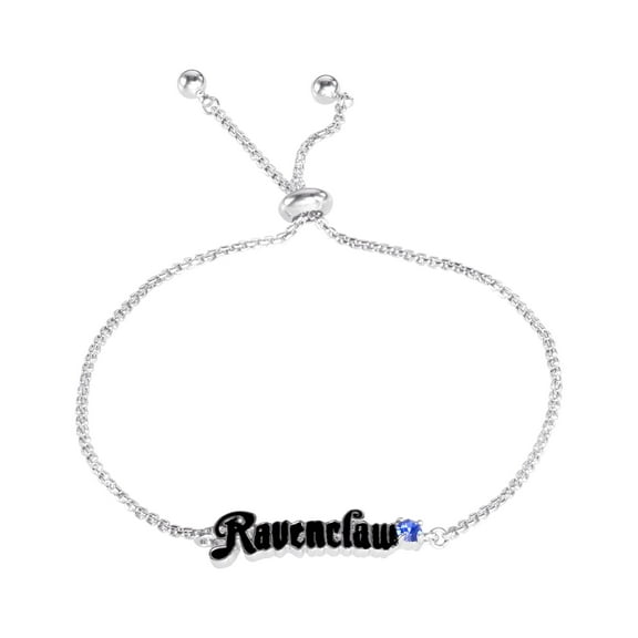 Harry Potter Officially Licensed Ravenclaw House Silver Plated Lariat Bracelet - 9.5"