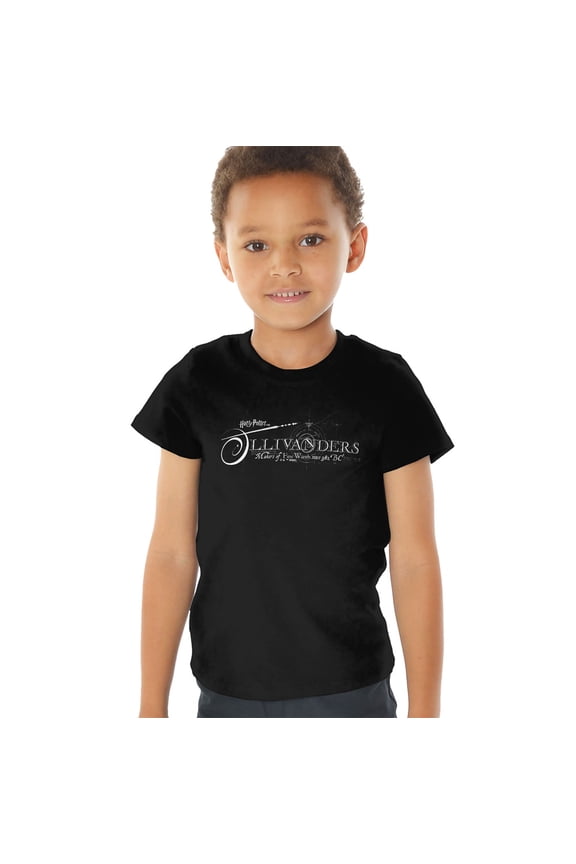 Ollivanders Wand Makers Kids T Shirt (3) for Toddler Boys and Girls, Black