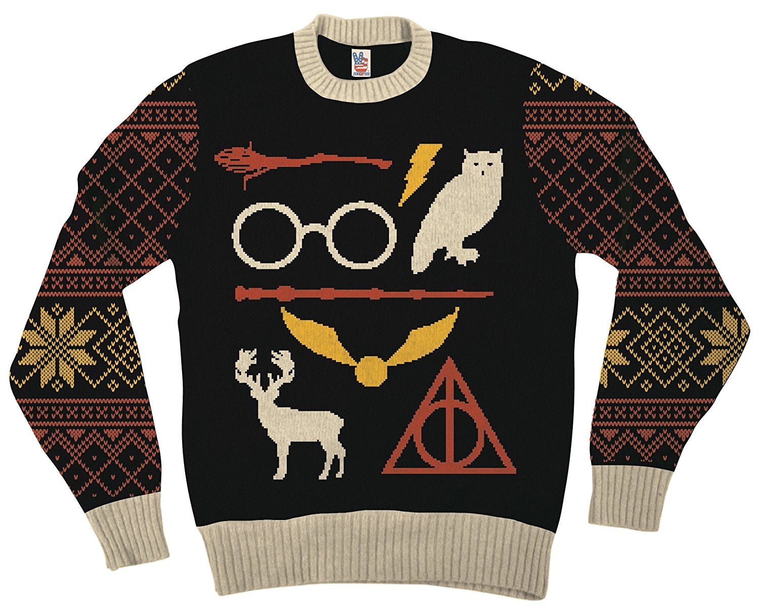 Harry Potter Officially Licensed Unisex Black Ugly Christmas Harry Potter Officially Licensed Unisex Black Ugly Christmas