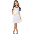 thumbnail image 1 of Harry Potter Girls' Pajama Sleep Dress Hogwarts Gold Crest Short Sleeve Jersey Raglan Nightgown, 1 of 4