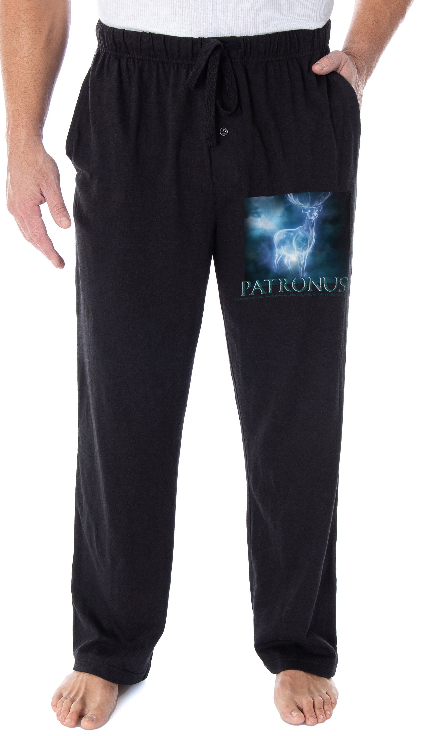 Mens Women Harry Potter Gryffindor Foil Black Pajama Lounge Pants XS-2XL