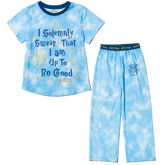 Harry Potter Pajama Shirt and Pants Sleep Set Tie Dye Little Kid to Big Kid