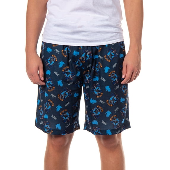 Harry Potter Pajamas Hogwarts House Crest PJ Sleep Lounge Pajama Shorts - Slytherin, Ravenclaw, Gryffindor, Hufflepuff