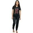 thumbnail image 1 of Harry Potter Juniors' Fit Pajama  H is for Harry Gryffindor Hogwarts 2 Piece Short Sleeve Sleep Shirt Jogger Pant Set, 1 of 5
