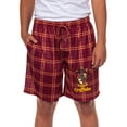 thumbnail image 1 of Harry Potter Pajamas Mens' Hogwarts Houses Crest Plaid Lounge Sleep Shorts - Gryffindor Hufflepuff Ravenclaw Slytherin, 1 of 5