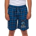 thumbnail image 1 of Harry Potter Pajamas Mens' Hogwarts Houses Crest Plaid Lounge Sleep Shorts - Gryffindor Hufflepuff Ravenclaw Slytherin, 1 of 5