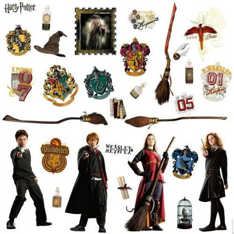 Harry Potter Peel & Stick Licensed Wall Decals 30 Amazing Kids Children  Room Decor Stickers 