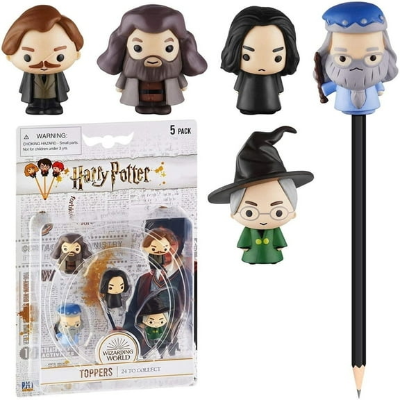 Harry Potter Pencil Toppers 5pk Rubeus Remus Severus Albus Minerva PMI International