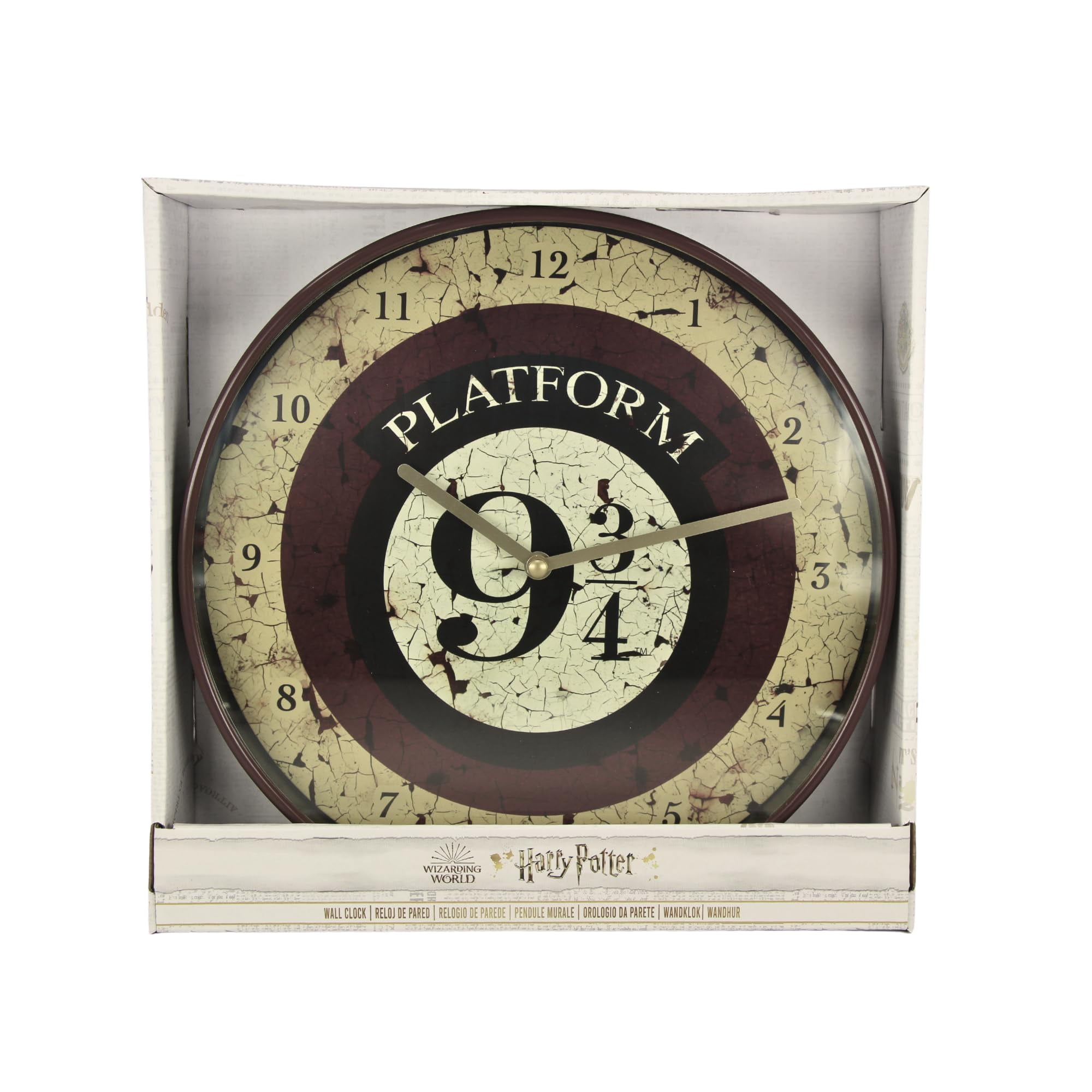 Harry Potter Platform 9¾ 10" Wall Clock in Gift Box-Official Merchandise, Multi-Coloured Platfo
