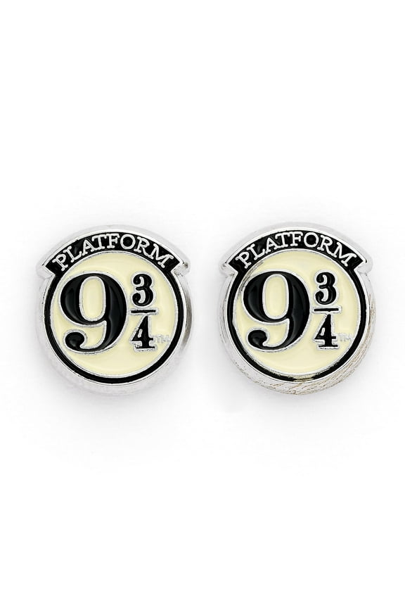 Platform 9 3/4 Silver Plated Stud Earrings