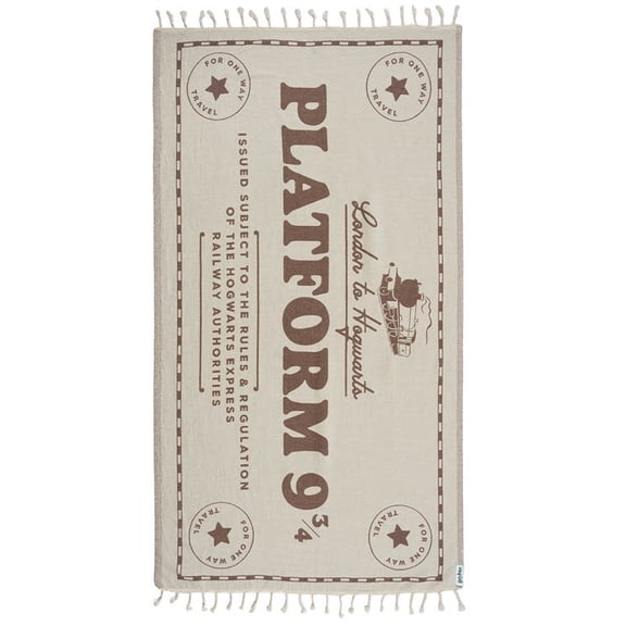 Sand Cloud x Harry Potter, Turkish Beach Towel - Sand Resistant - 100% Organic Turkish Cotton Yarn - Quick Dry Towel for Beach, Picnic Blanket or Throw - As Seen on Shark Tank - Platform 9 3/4