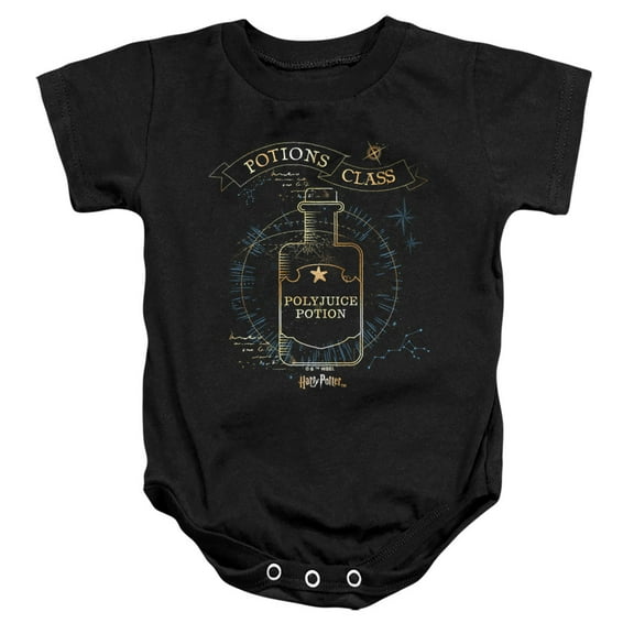 Harry Potter Potions Class Unisex Infant Snap Suit for Baby, Black, Large