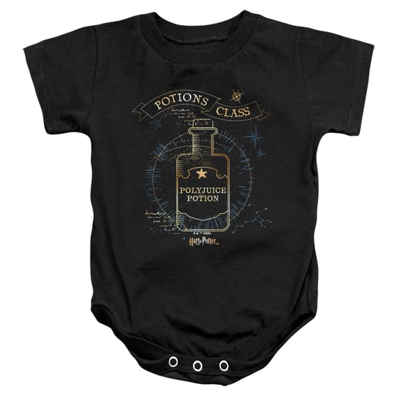 Harry Potter Potions Class Unisex Infant Snap Suit for Baby, Black, Medium