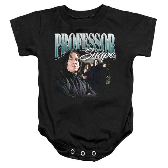 Harry Potter Professor Snape Homage Unisex Infant Snap Suit for Baby, Black, Small