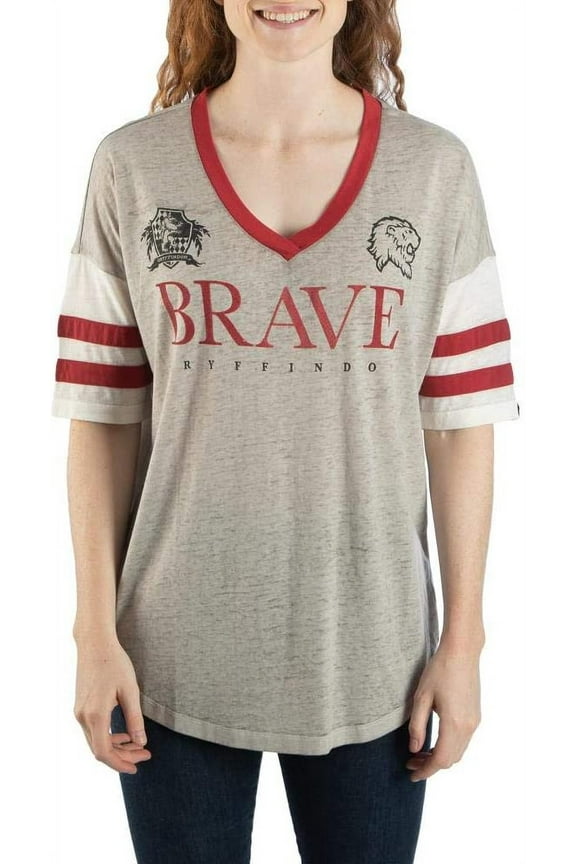 Harry Potter Quality and House Crest Womens' V-Neck T-Shirt