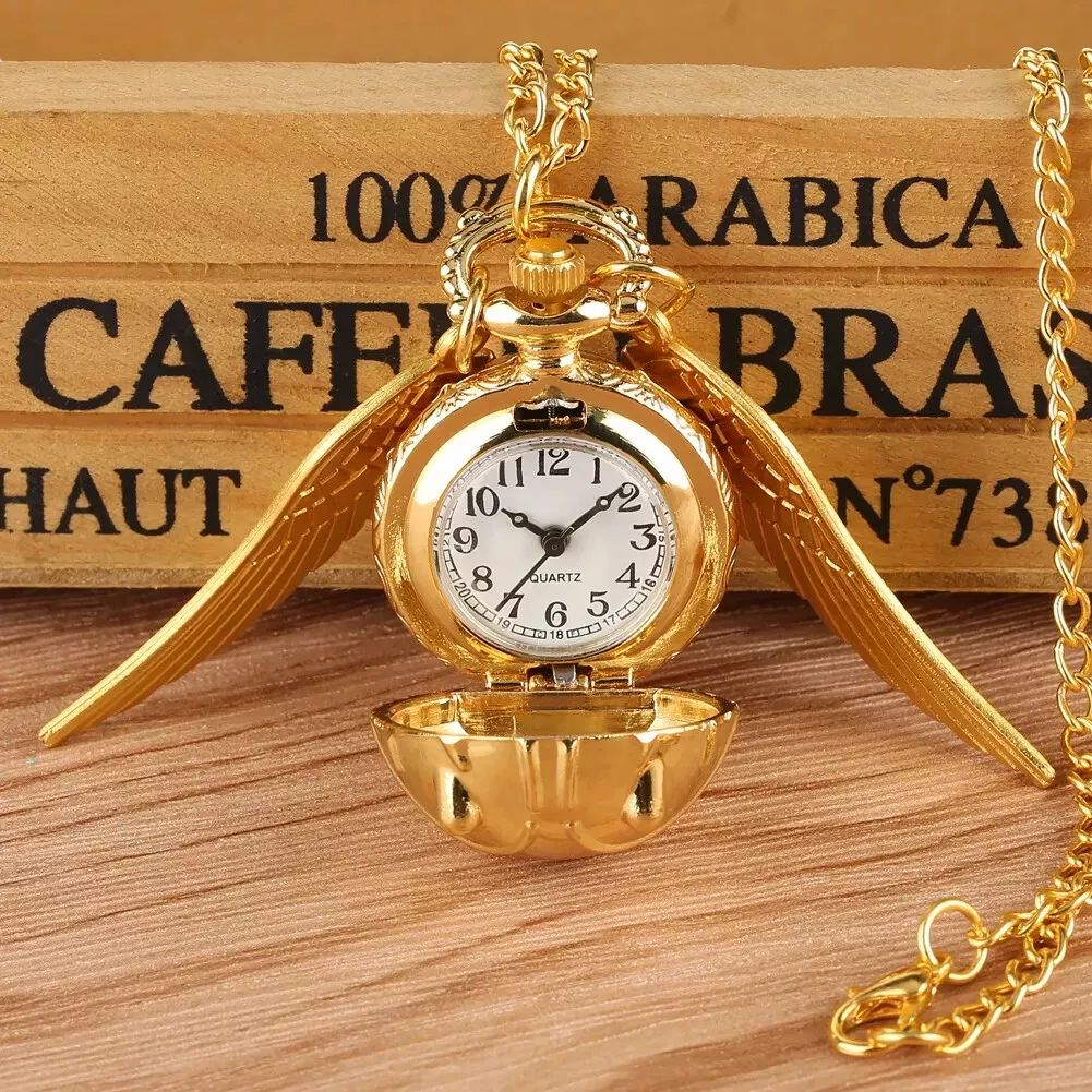 Harry Potter Jewelry Golden Snitch Watch Necklace Quidditch Pocket Clock Pendant Walmart