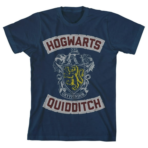 Harry Potter Quidditch Hogwarts Youth Boys Navy T-Shirt-Medium