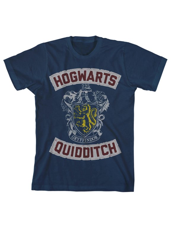 Harry Potter Quidditch Hogwarts Youth Boys Navy T-Shirt-Small