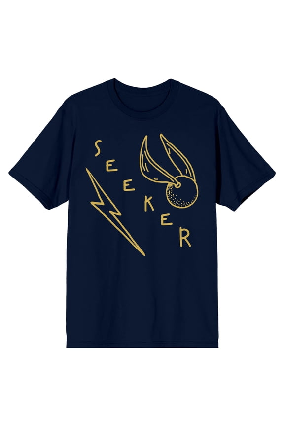 Harry Potter Quidditch Seeker Line Art Men's Navy T-shirt-XXL