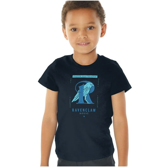 Harry Potter Ravenclaw Clever and Creative Kids T Shirt (3) for Toddler Boys and Girls, Navy