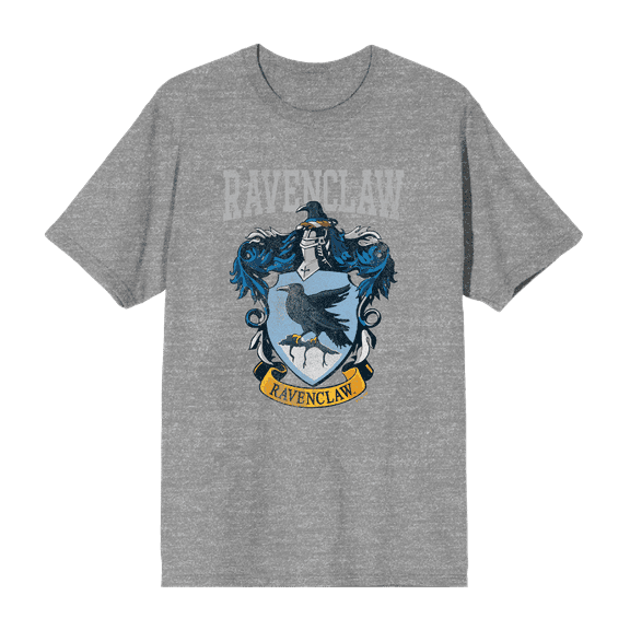 Harry Potter Ravenclaw Crest Crew Neck Short Sleeve Men's T-shirt-Large