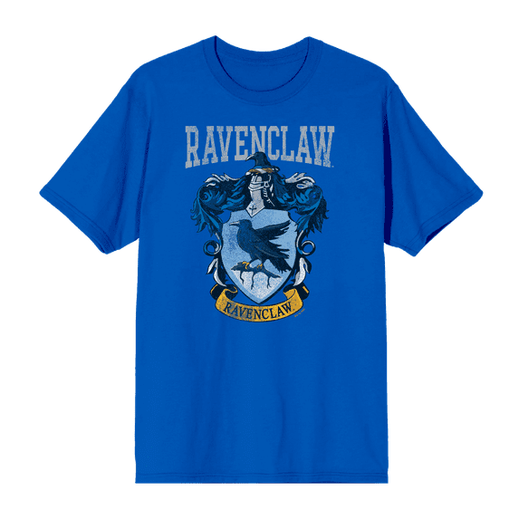 Harry Potter Ravenclaw Crest Crew Neck Short Sleeve Men's T-shirt-Medium