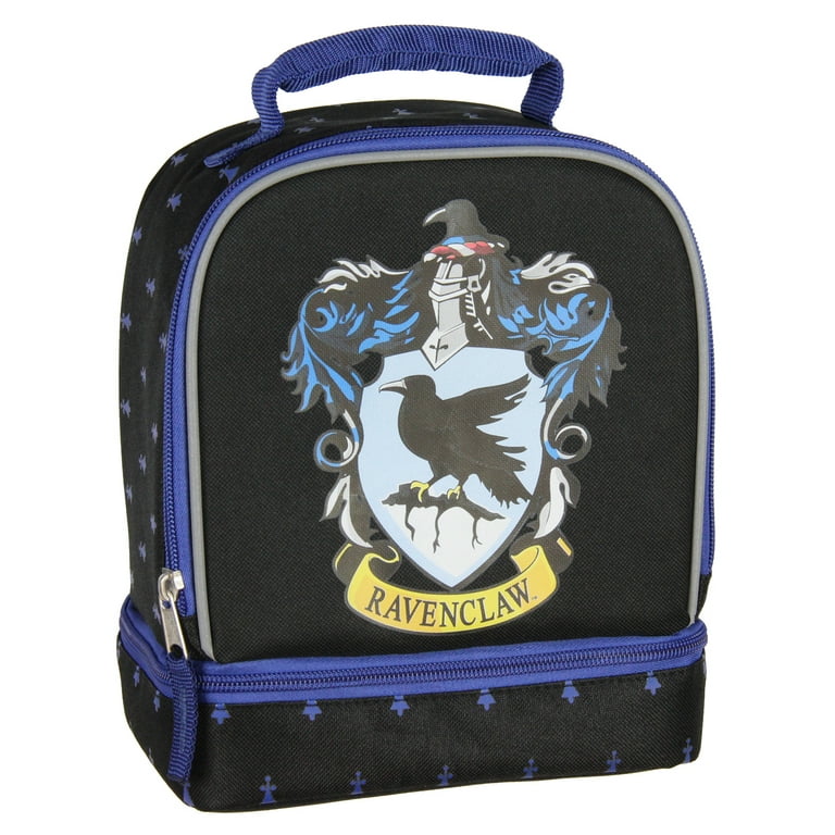 Harry Potter Ravenclaw Crest Dual Compartment Lunch Bag Tote Black