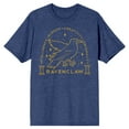 thumbnail image 1 of Harry Potter Ravenclaw Crest Gold Line Art Men's Navy Heather T-shirt-XXL, 1 of 6