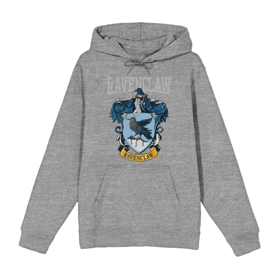 Harry Potter Ravenclaw Crest Long Sleeve Adult Hooded Sweatshirt-XL