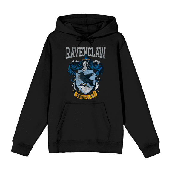 Harry Potter Ravenclaw Crest Long Sleeve Adult Hooded Sweatshirt-XXL