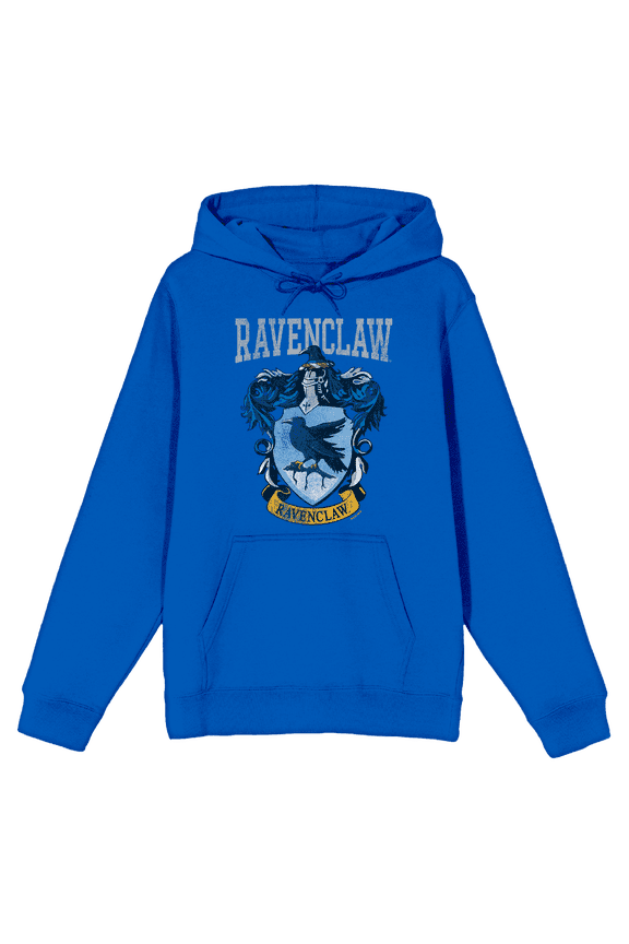 Harry Potter Ravenclaw Crest Long Sleeve Unisex Adult Hooded Sweatshirt-Large