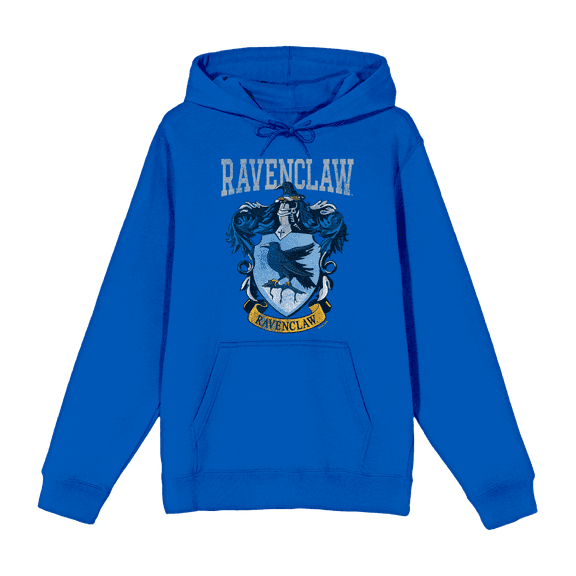 Harry Potter Ravenclaw Crest Long Sleeve Unisex Adult Hooded Sweatshirt-Medium