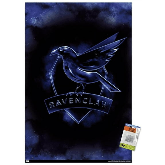 Harry Potter - Ravenclaw Crest Magic Wall Poster with Pushpins, 22.375" x 34"