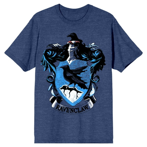 Harry Potter Ravenclaw Crest Men's Navy Heather T-Shirt-Medium