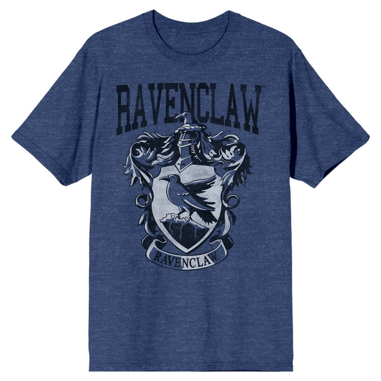 Harry Potter Ravenclaw Crest Men's Navy Heather T-shirt-Large