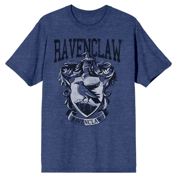 Harry Potter Ravenclaw Crest Men's Navy Heather T-shirt-XL