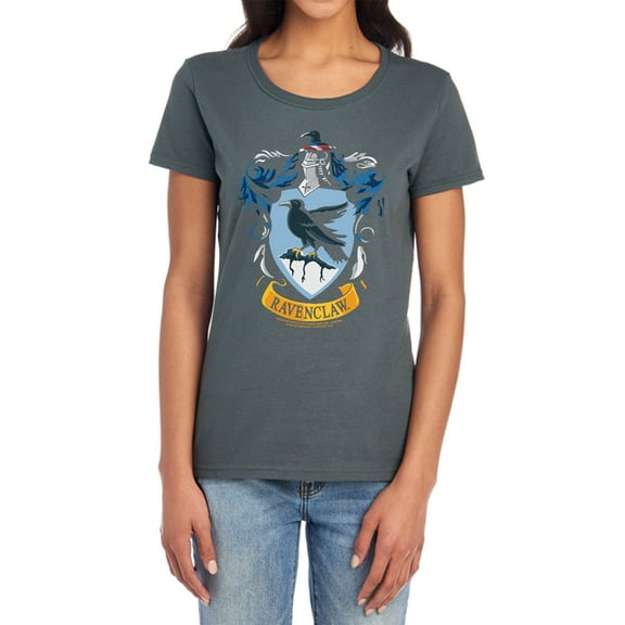 Harry Potter Ravenclaw Crest Women's T Shirt, Charcoal, Medium