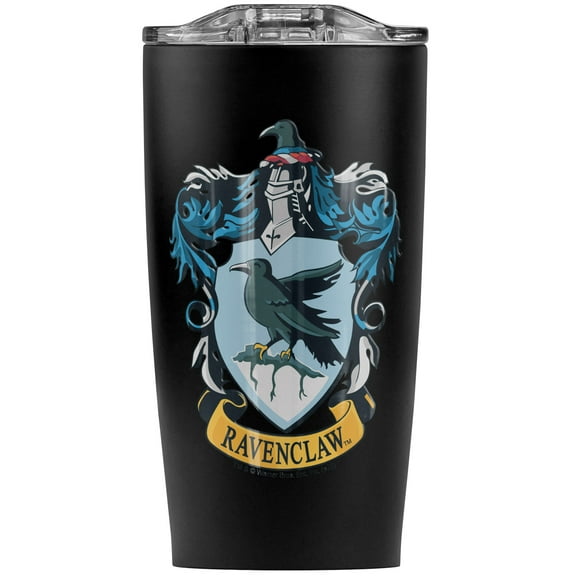 Harry Potter Ravenclaw House Crest Stainless Steel 20 oz Travel Tumbler, Vacuum Insulated & Double Wall with Leakproof Sliding Lid | Great for Coffee/Hot Drinks and Cold Beverages