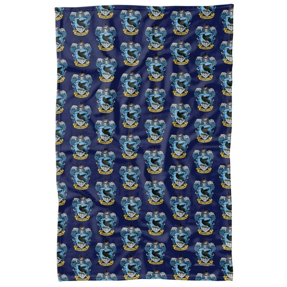 Harry Potter Ravenclaw House Crest Tile Pattern Fleece Blanket 36' x 58',Ravenclaw Crest