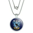 thumbnail image 1 of Harry Potter Ravenclaw Painted Crest 1" Pendant with Sterling Silver Plated Chain, 1 of 4