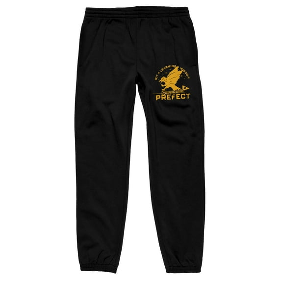 Harry Potter Ravenclaw Prefect Men's Black Sweatpants-Large