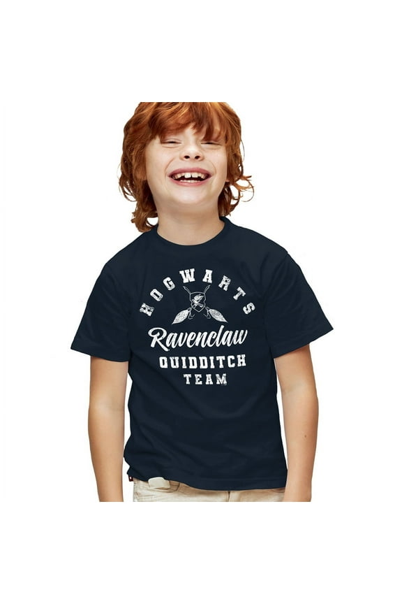 Ravenclaw Quidditch Kids T Shirt for Youth Boys and Girls, Navy, Small