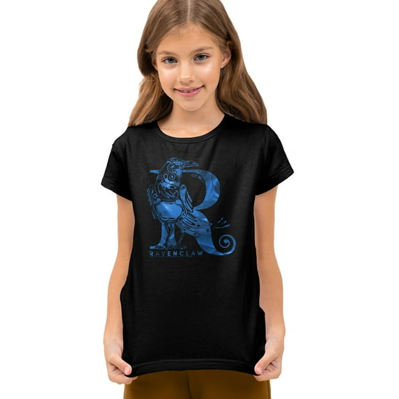 Harry Potter Ravenclaw R Logo Kids T Shirt (X-Large) for Youth Toddler Boys and Girls, Black