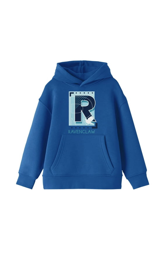 Harry Potter Ravenclaw R Logo Youth Royal Blue Sweatshirt-Medium