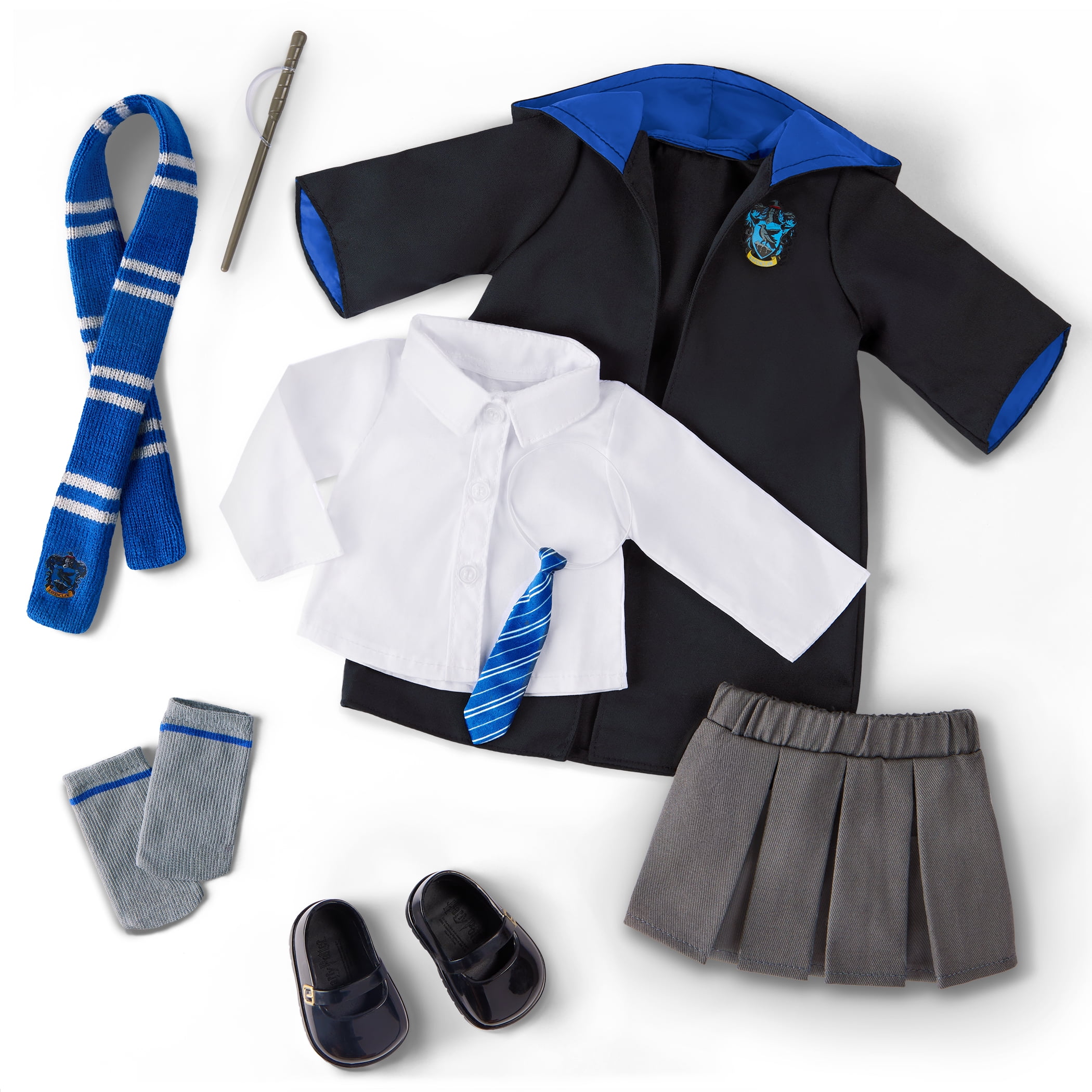 Harry Potter ™ Ravenclaw ™ School Uniform with Wand for 18inch Dolls Toys Kids 5 Years +  (图1)