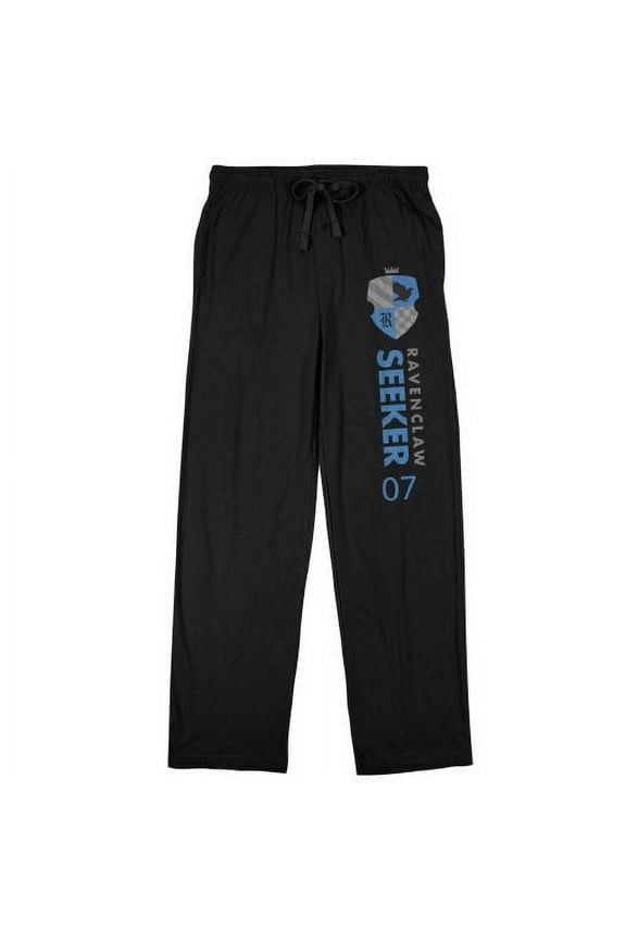 Harry Potter Ravenclaw Seeker Athletic Crest Men's Black Sweatpants-XL