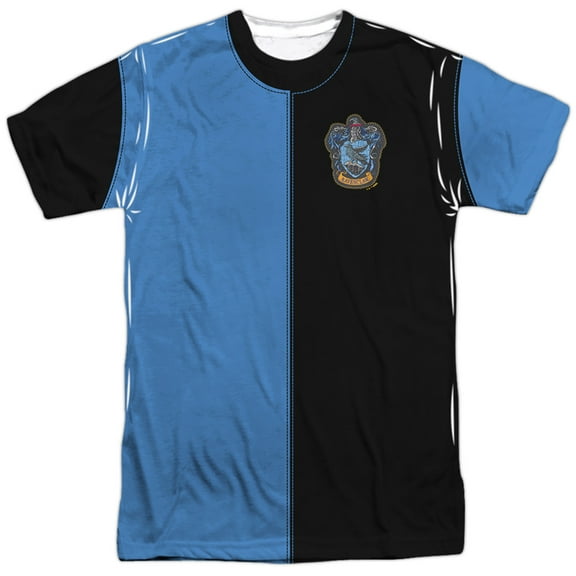 Harry Potter Ravenclaw Split Uniform 100% Polyester Adult Costume T Shirt for Men & Women, 2X-Large