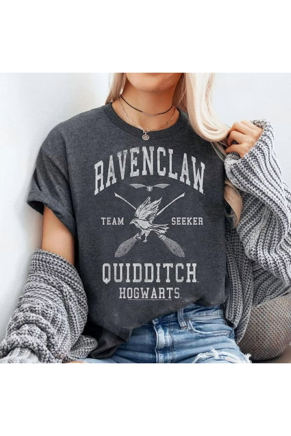 Harry Potter Ravenclaw Team Seeker Hogwarts Quidditch,Short Sleeve T-Shirt, Men's And Women's Graphic Tee 100% Cotton by TBun, Full Sizes S-5XL