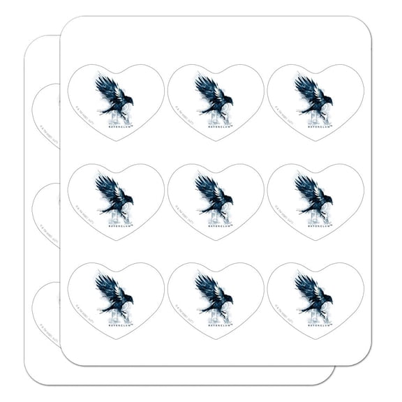Harry Potter Ravenclaw Watercolor Crest Heart Shaped Planner Calendar Scrapbook Craft Stickers